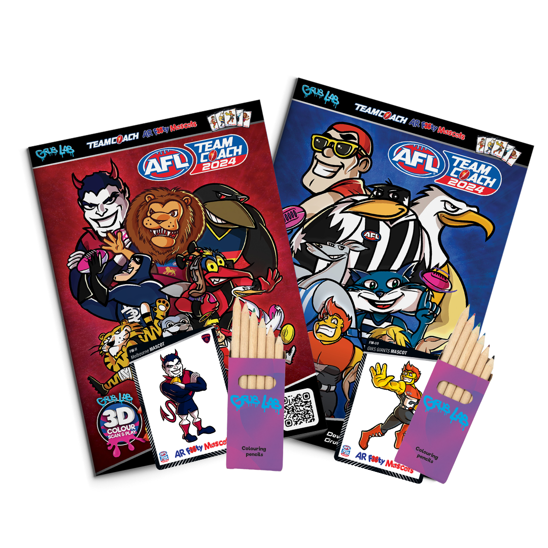 Mixed AFL Surprise Books with a Collectable TeamCoach Card