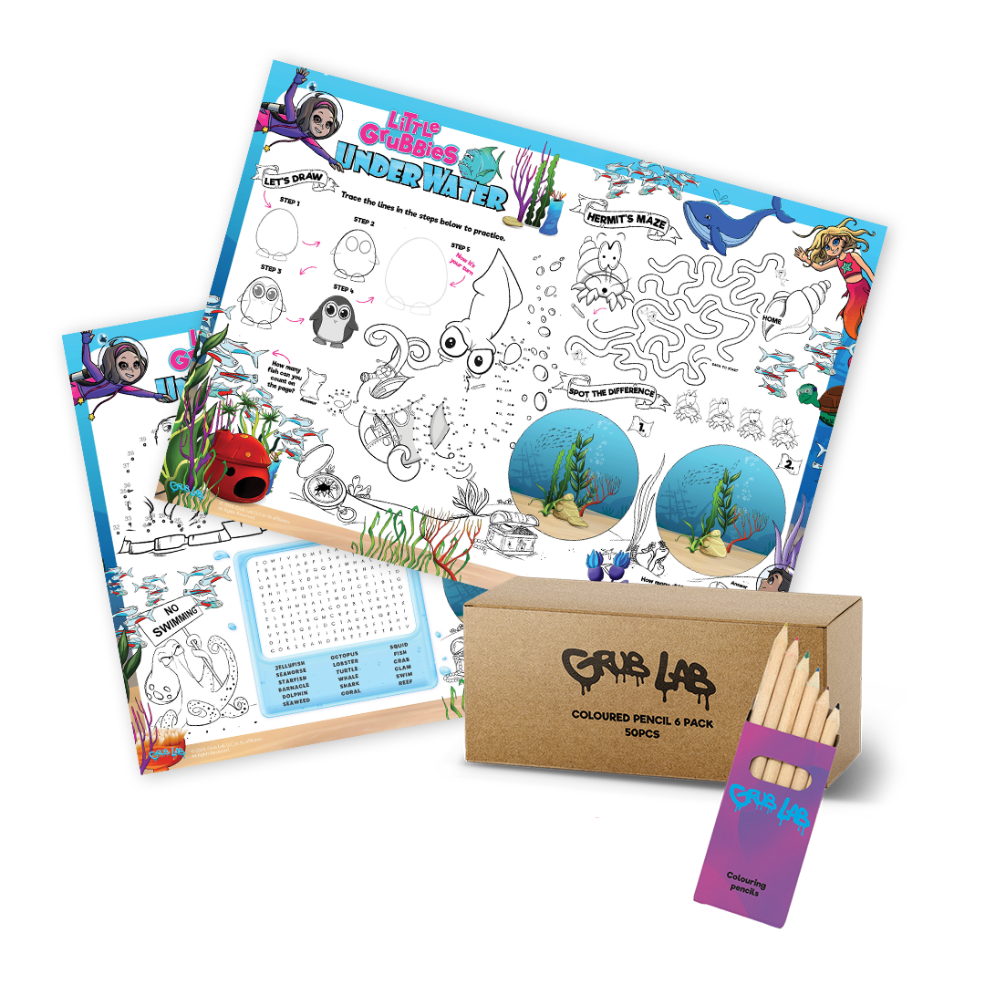100 x Grub Lab's Little Grubbies Underwater Booklets