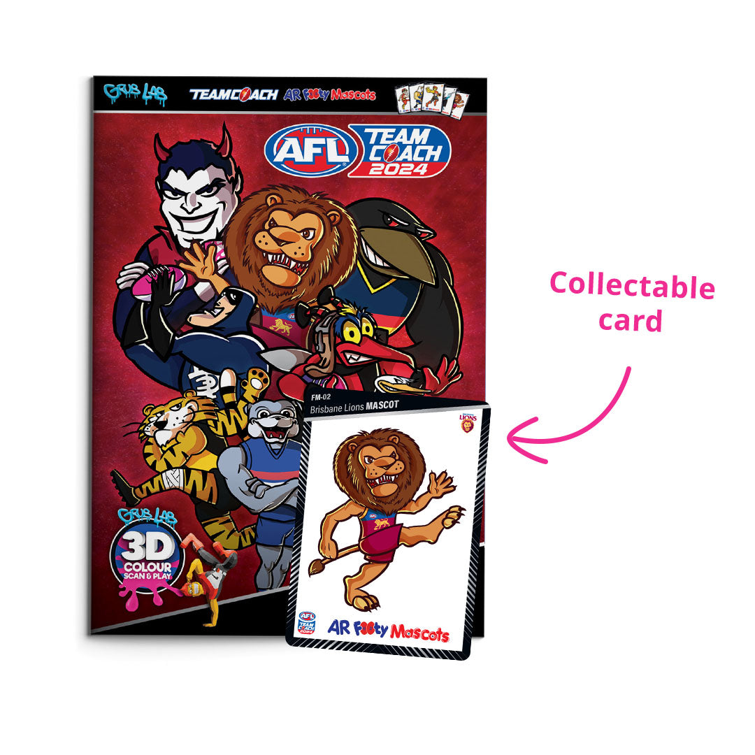Mixed AFL Surprise Books with a Collectable Team Coach Card