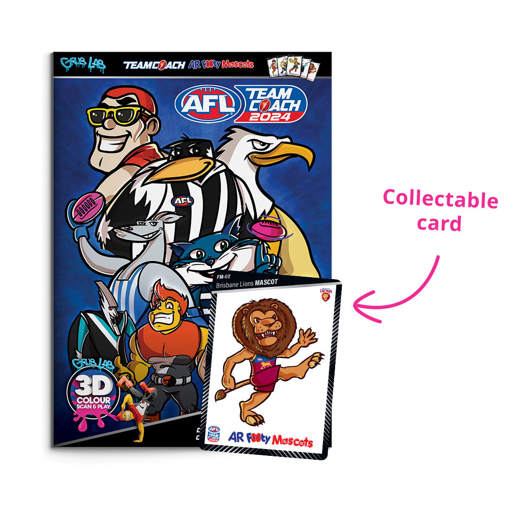 Mixed AFL Surprise Books with a Collectable Team Coach Card